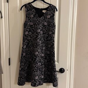 Loft dress, black grey short dress, size M 
gently used
